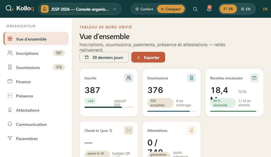 Un tableau de bord, tout est relié