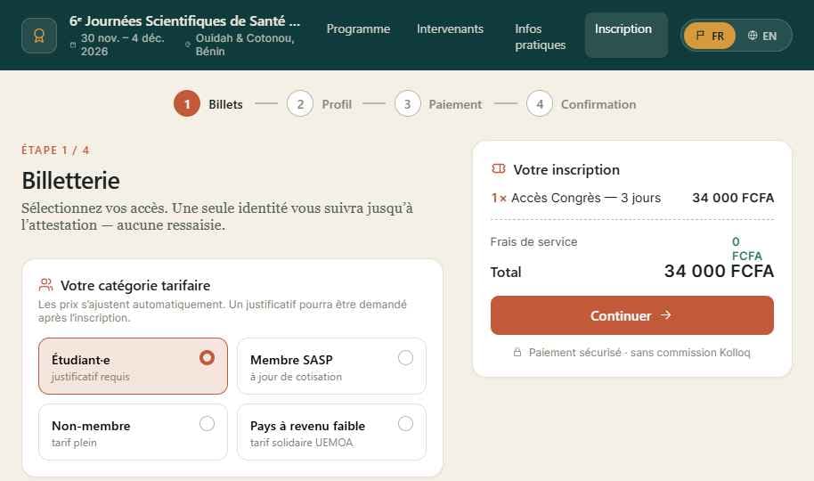 Une page d'inscription qui convertit